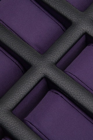 Cofanetto per 10 orologi in pelle Windsor - Nero e viola