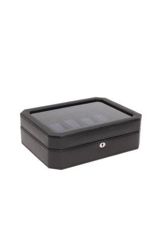 Cofanetto per 10 orologi in pelle Windsor - Nero e viola