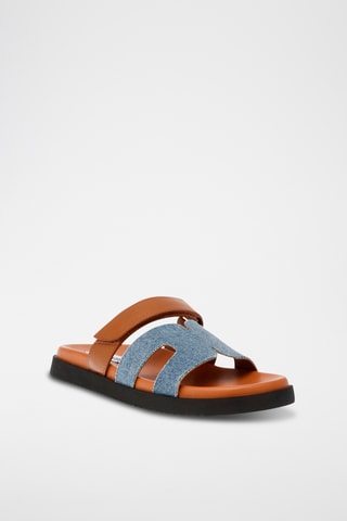 Denim Sandalen - Camel