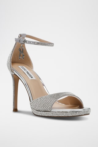 Sandalen met hak - Zilverkleurig