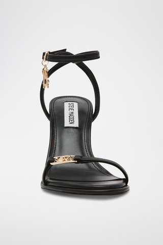 Schapenleren Sandalen met Hak - Zwart