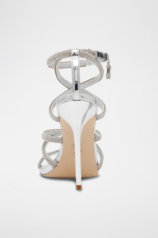 Sandalen met hak - Zilverkleurig