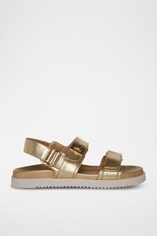 Schapenleren Sandalen - Goudkleurig