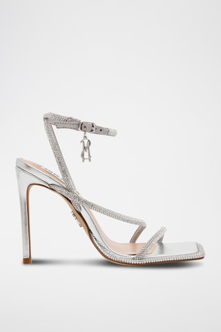 Sandalen met hak - Zilverkleurig