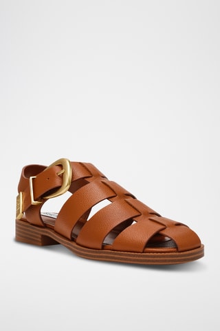 Leren Sandalen - Camel