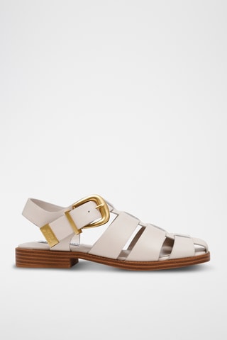 Leren Sandalen - Ecru