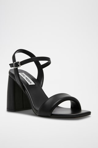 Schapenleren Sandalen met Hak - Zwart