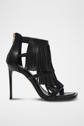 Leren Sandalen met Hak - Zwart