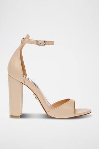 Leren Sandalen met Hak - Beige