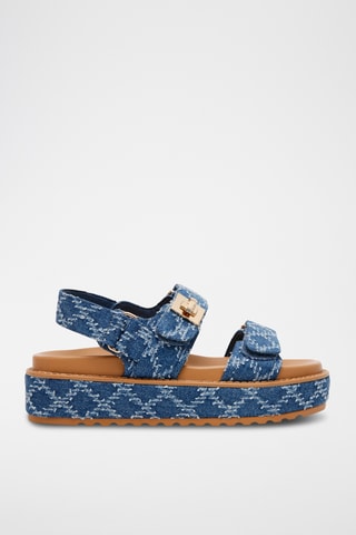 Platform Sandalen - Marineblauw