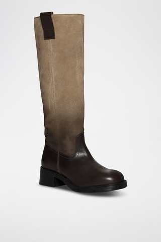 Nubuck Laarzen - Taupe en Bruin