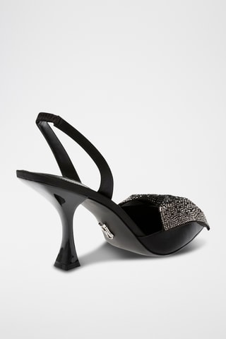 Satijnen Pumps - Zwart