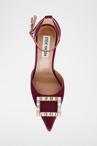 Satijnen Pumps - Bordeauxrood