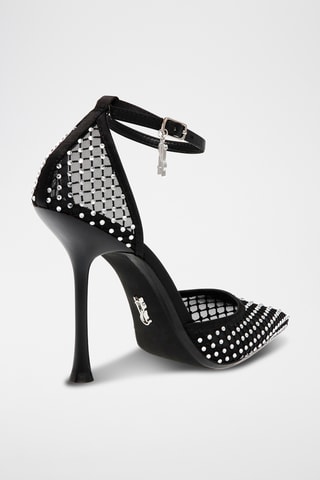 Satijnen Pumps - Zwart