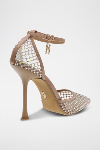 Satijnen Pumps - Nude