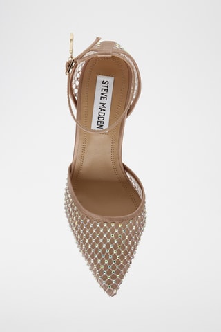 Satijnen Pumps - Nude