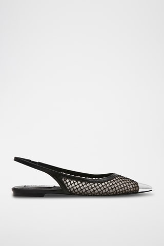 Schapenleren Ballerina's - Zwart