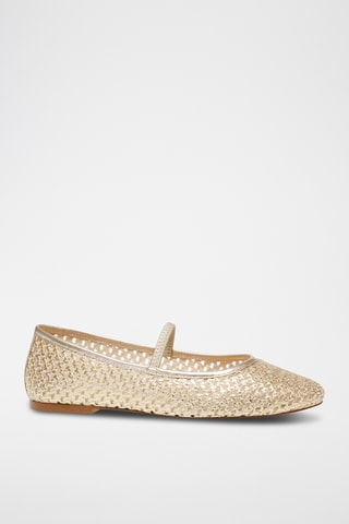 Schapenleren Mary Janes - Goudkleurig