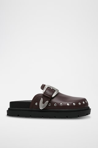 Leren Clogs - Bruin