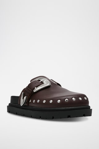 Leren Clogs - Bruin