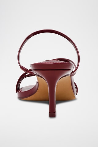 Muiltjes met hak - Bordeauxrood