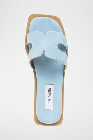 Geitennubuck Muiltjes   Hemelsblauw