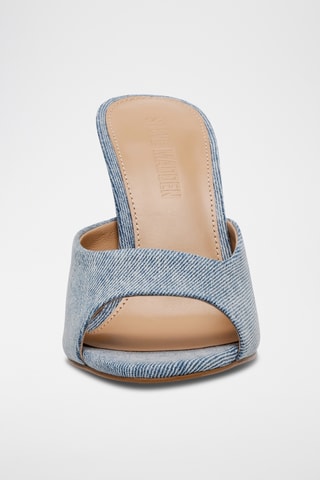 Denim Muiltjes met Hak - Blauw