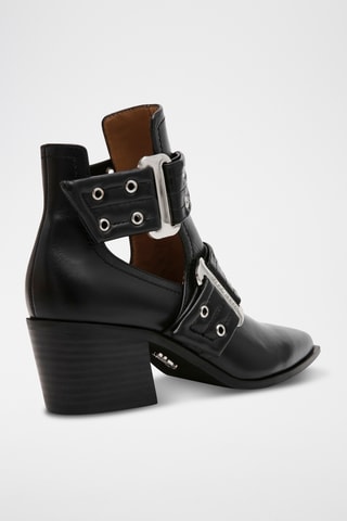 Leren Enkellaarzen - Zwart