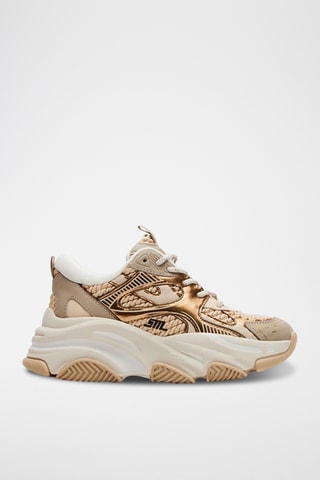 Sneakers - Goudkleurig en wit