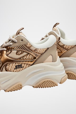 Sneakers - Goudkleurig en wit