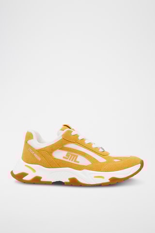 Nubuck Platform Sneakers - Mosterdgeel