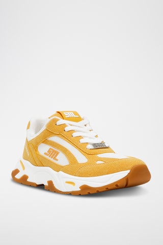 Nubuck Platform Sneakers - Mosterdgeel