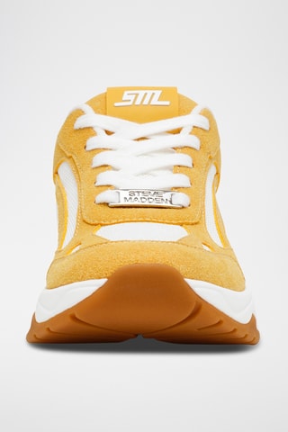 Nubuck Platform Sneakers - Mosterdgeel