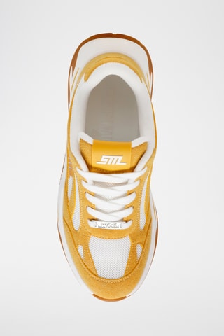 Nubuck Platform Sneakers - Mosterdgeel