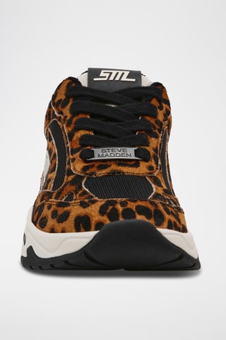 Leren Platform Sneakers - Zwart