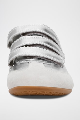 Leren Sneakers - Zilverkleurig