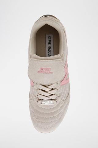 Leren Sneakers - Ecru en roze