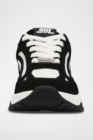 Nubuck Platform Sneakers - Zwart