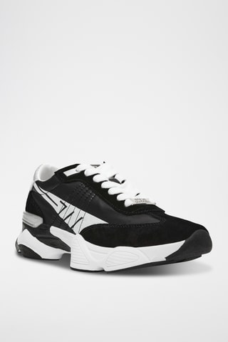 Nubuck Platform Sneakers - Zwart