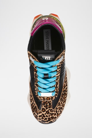 Nubuck Platform Sneakers - Bruin en Beige