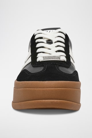 Nubuck Platform Sneakers - Zwart