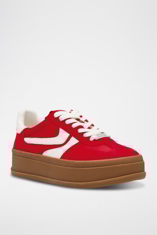 Nubuck Platform Sneakers - Rood