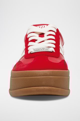 Nubuck Platform Sneakers - Rood
