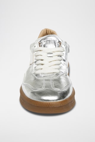 Leren Sneakers - Zilverkleurig