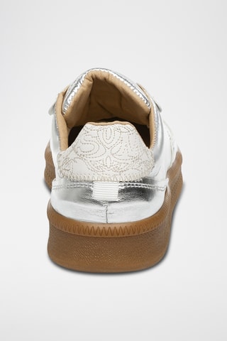 Leren Sneakers - Zilverkleurig