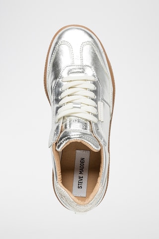 Leren Sneakers - Zilverkleurig