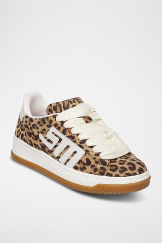 Leren Sneakers - Wit en camel