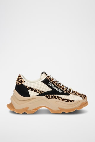 Nubuck Sneakers - Beige en Zwart