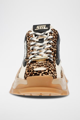 Nubuck Sneakers - Beige en Zwart