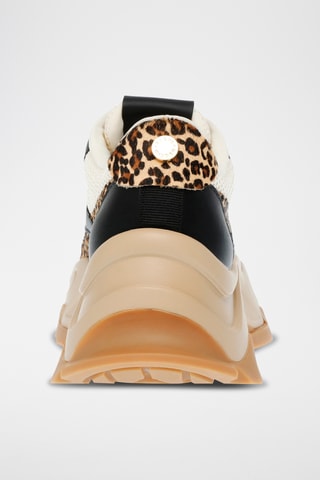 Nubuck Sneakers - Beige en Zwart